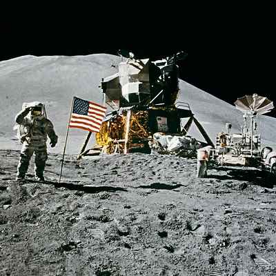 NASA Apollo on moon