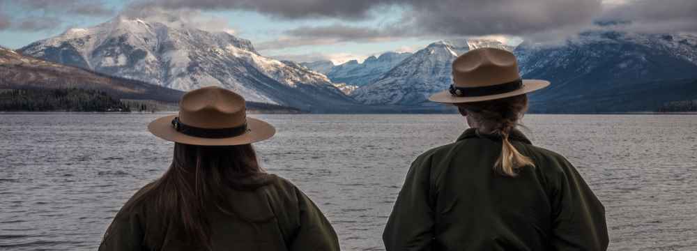 Park rangers and mountains